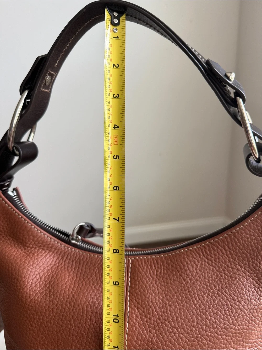 Dooney & Bourke Tan Pebbled Leather Hobo Bag